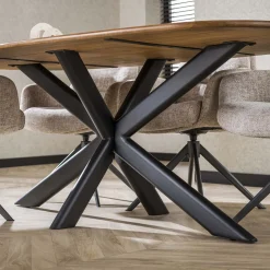 Eettafel Cliff Deens Ovaal Mangohout 180cm - Giga Meubel