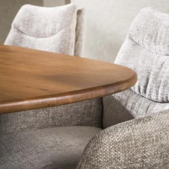 Eettafel Cliff Deens Ovaal Mangohout 180cm - Giga Meubel