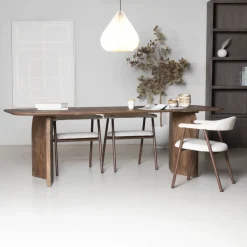 Eettafel Dalarna Walnoot Deens Ovaal 240cm - Giga Meubel