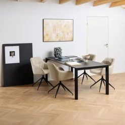 Eettafel Dalvik Keramiek Zwart Fairba 200cm - Giga Living