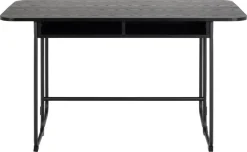 Eettafel Darrel Zwart 40/80x140x77cm MDF - Giga Living