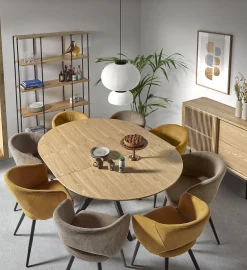 Eettafel Dunes Rond Uitschuifbaar Ø130cm - Giga Living
