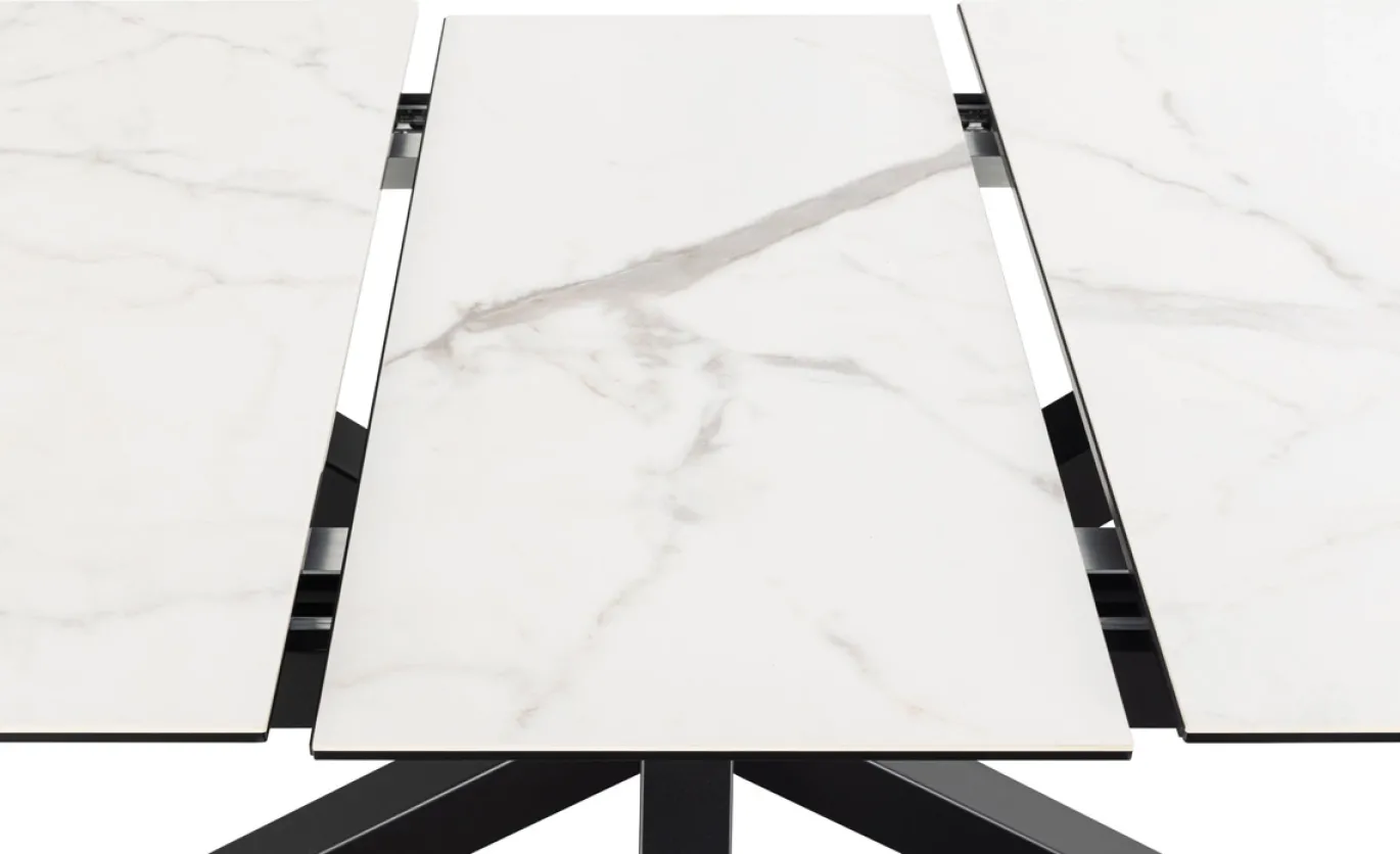 Eettafel Durgan Keramiek Wit Uitschuifbaar 170/210cm - Giga Living