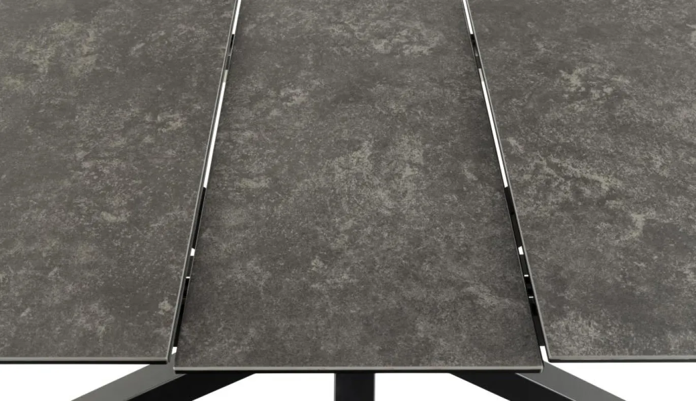 Eettafel Durgan Zwart Uitschuifbaar 168/210x90cm - Giga Living