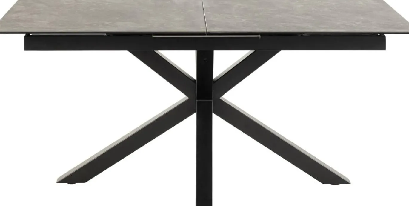 Eettafel Durgan Zwart Uitschuifbaar 168/210x90cm - Giga Living