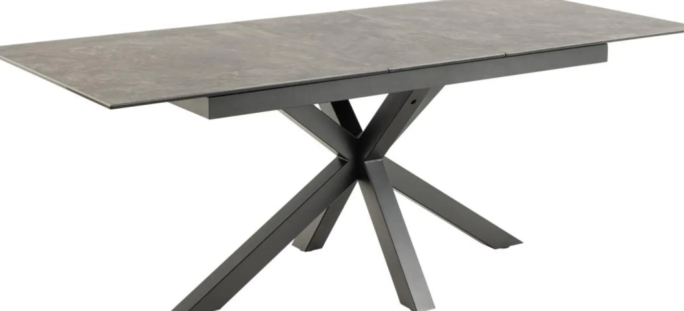 Eettafel Durgan Zwart Uitschuifbaar 168/210x90cm - Giga Living