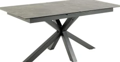 Eettafel Durgan Zwart Uitschuifbaar 168/210x90cm - Giga Living