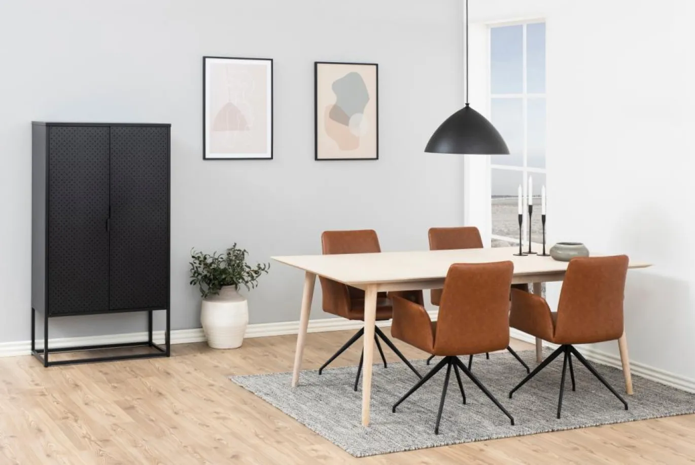 Eettafel Dysta Eikenfineer Wit 200cm - Giga Living