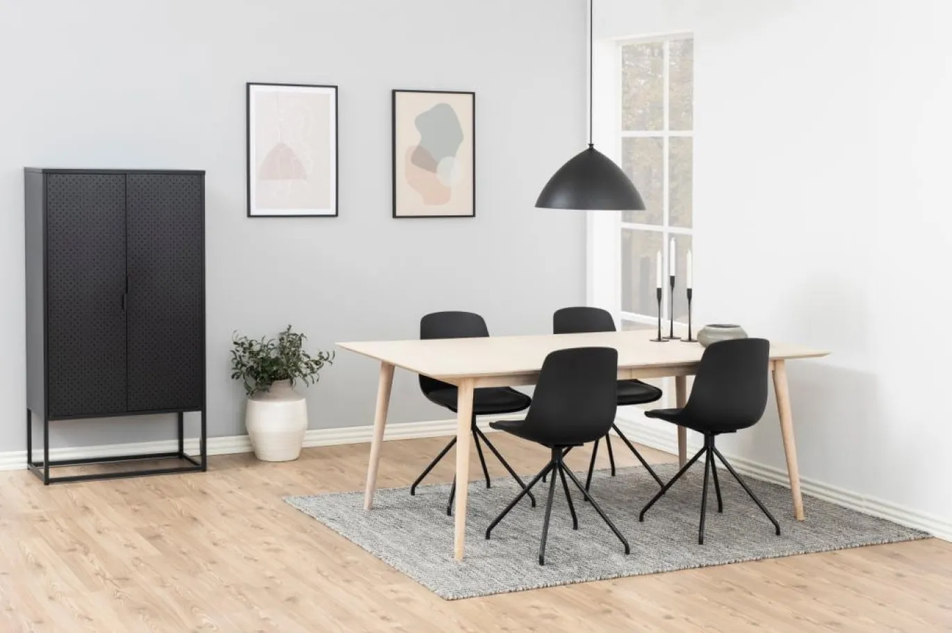 Eettafel Dysta Eikenfineer Wit 200cm - Giga Living