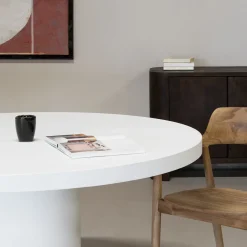 Eettafel Eden Rond Wit 120cm - Giga Meubel