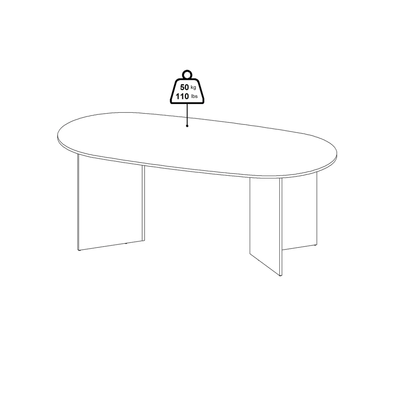 Eettafel Family 100x200cm Cashmere - Giga Living