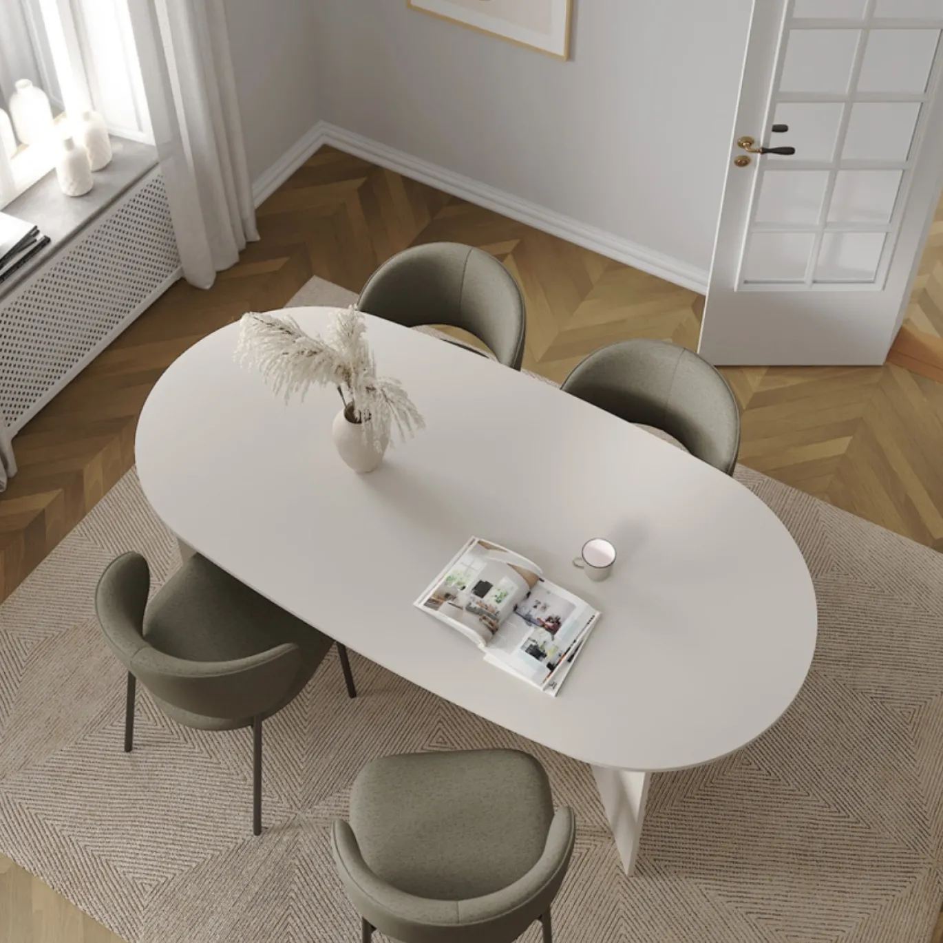 Eettafel Family 100x200cm Cashmere - Giga Living