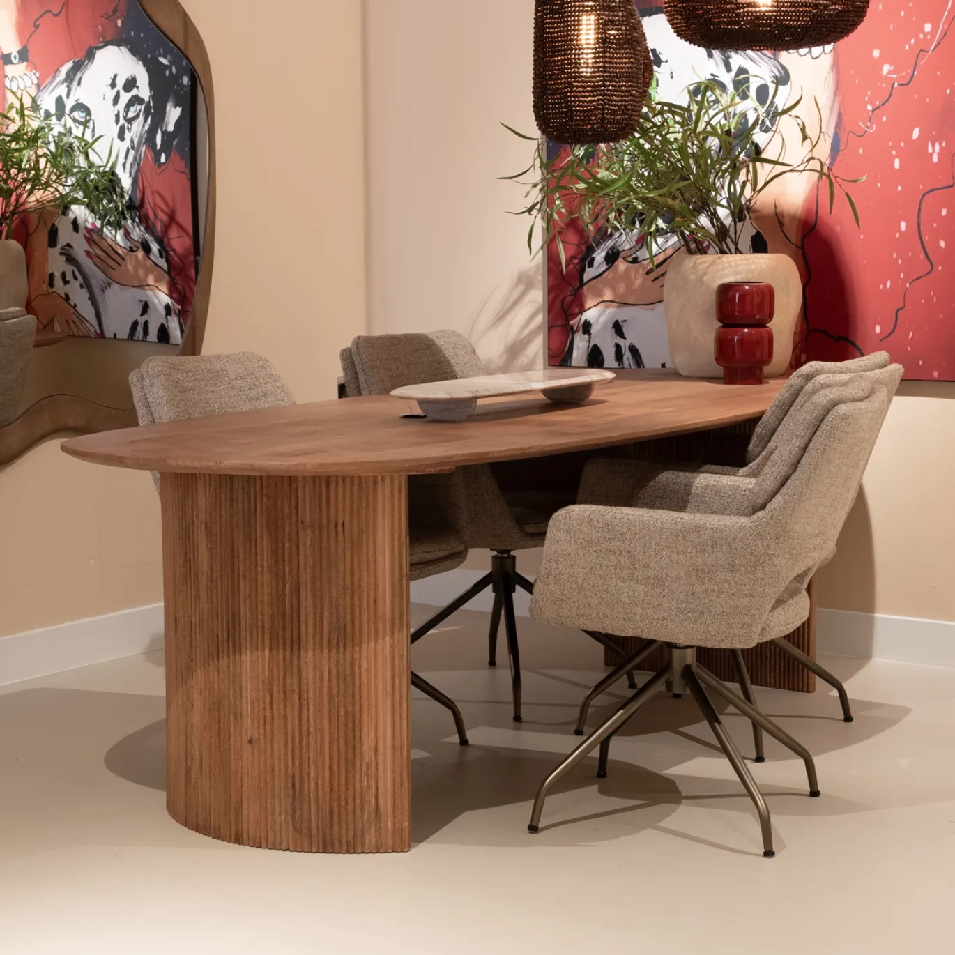Eettafel Feline Bruin 200cm - Giga Meubel