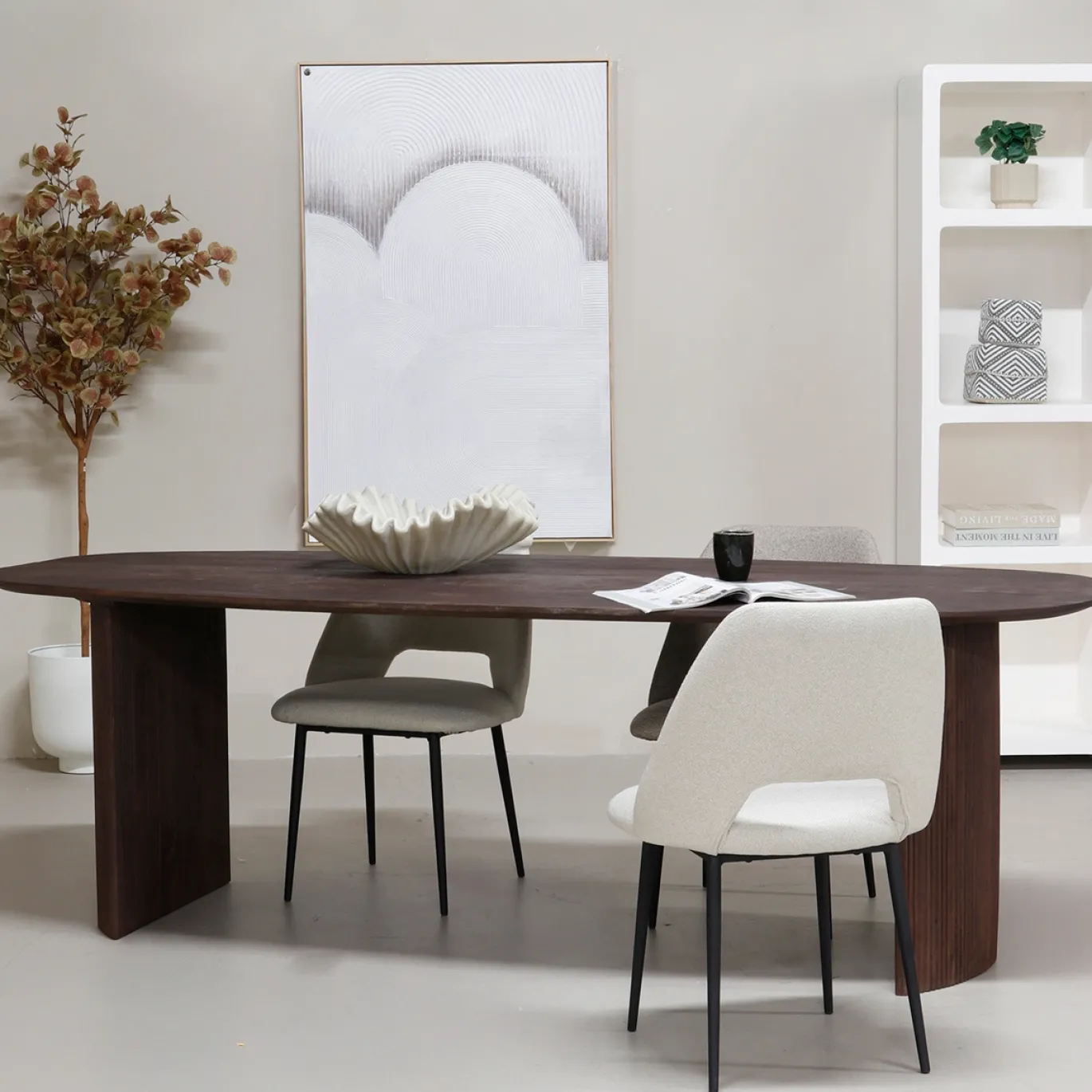 Eettafel Feline Walnoot 200cm - Giga Meubel