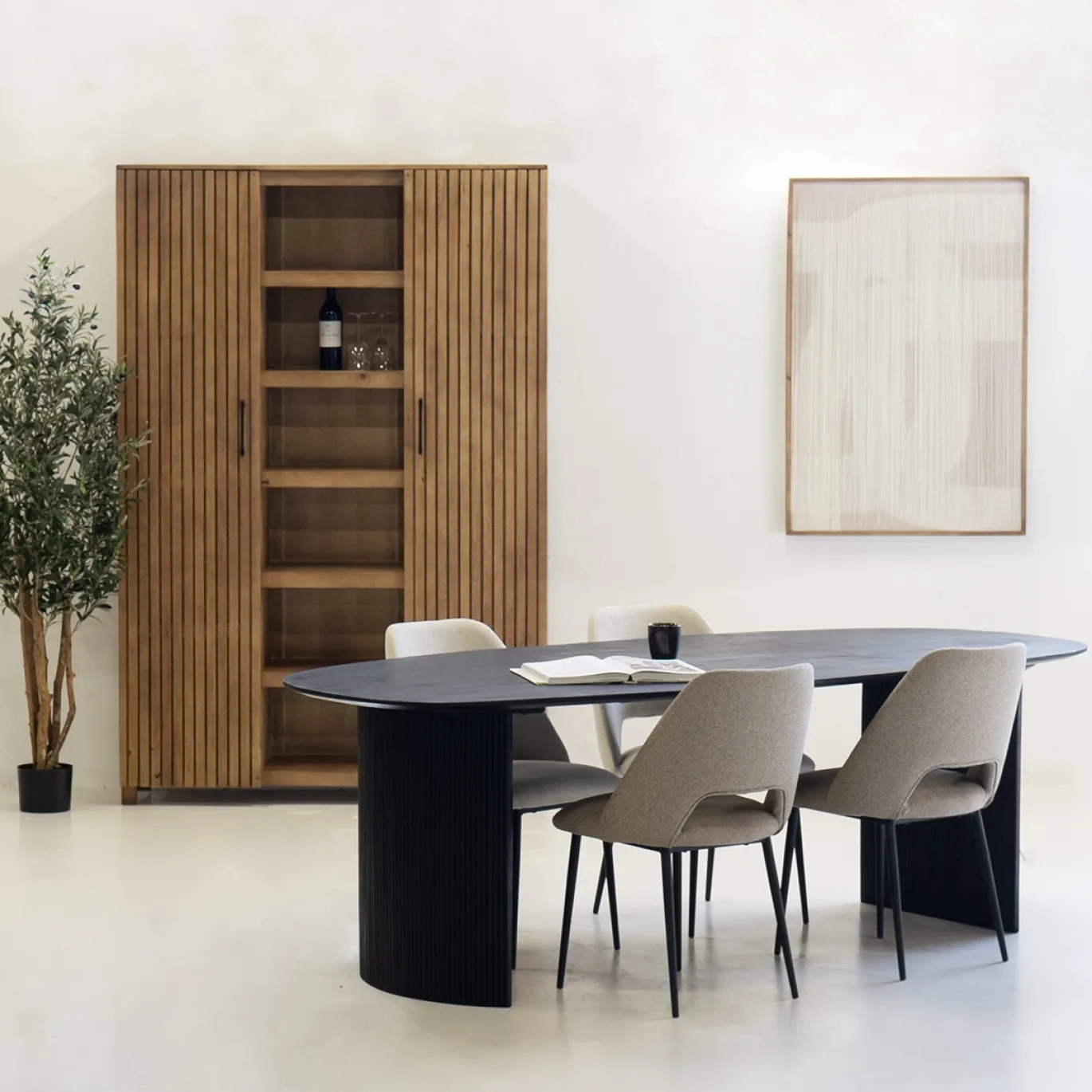 Eettafel Feline Zwart 200cm - Giga Meubel