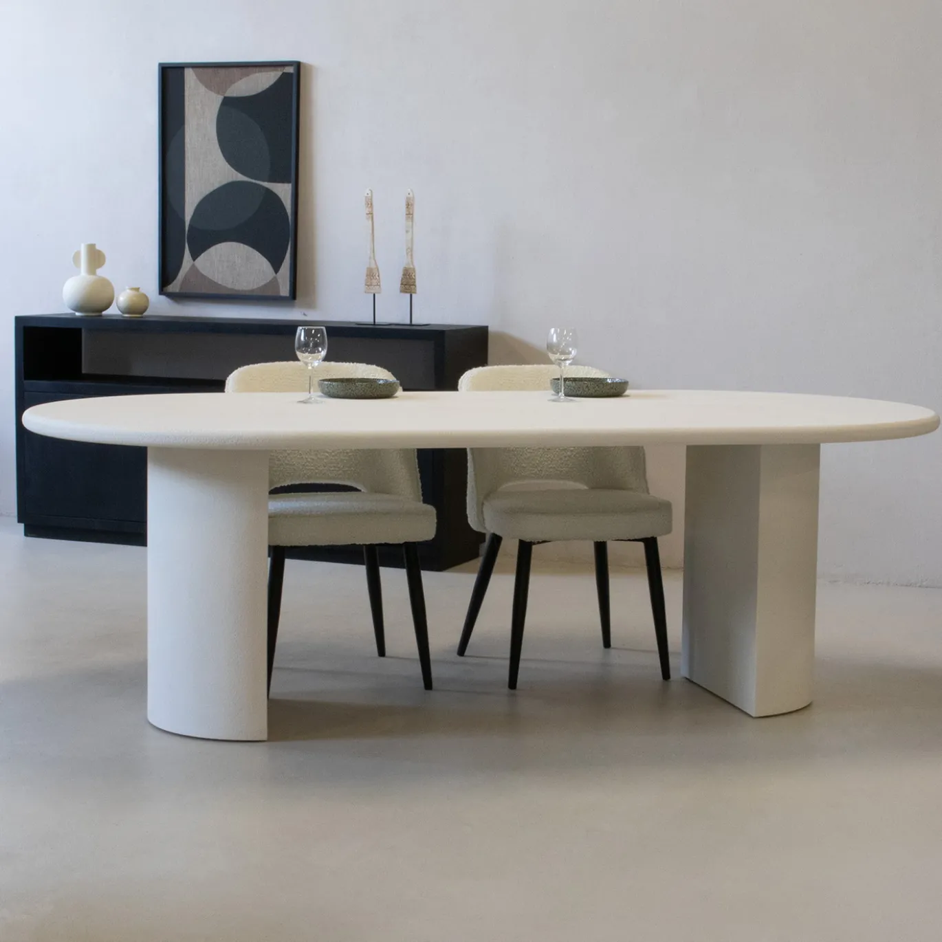 Eettafel Flow Off White 230cm - Giga Living