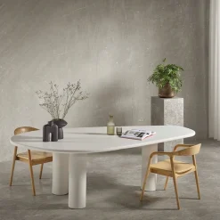 Eettafel Flow Organisch Off White 240cm - Giga Living