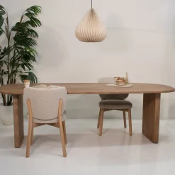 Eettafel Gin Naturel Deens Ovaal 200cm - Giga Meubel
