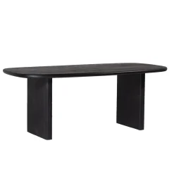 Eettafel Gin Zwart Deens Ovaal 240cm - Giga Meubel