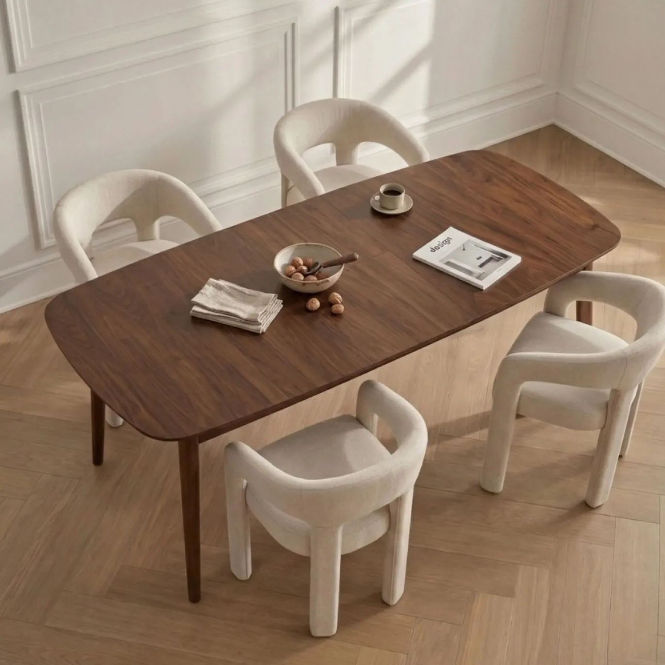 Eettafel Gradje Bruin 180/219x90x75cm MDF - Giga Living
