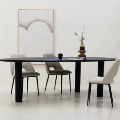 Eettafel Hana Organisch Zwart 260cm - Giga Meubel