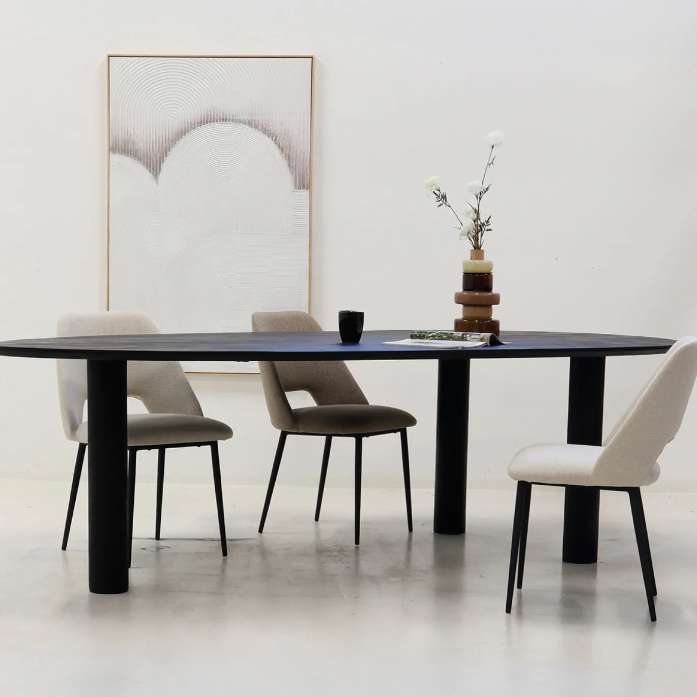 Eettafel Hana Organisch Zwart 260cm - Giga Meubel