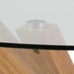 Eettafel Harrie Glas Naturel Ø119x75,5cm - Giga Living