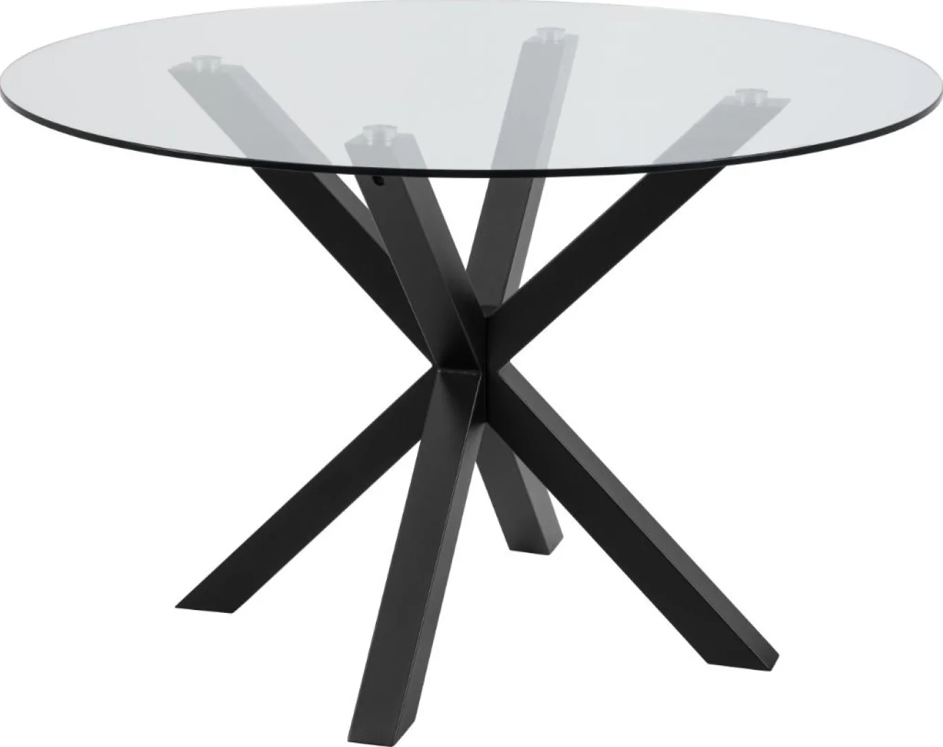 Eettafel Harrie Glas Zwart Ø119x75,5cm - Giga Living
