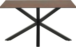 Eettafel Harrie Keramiek Bruin Lemco 135cm - Giga Living