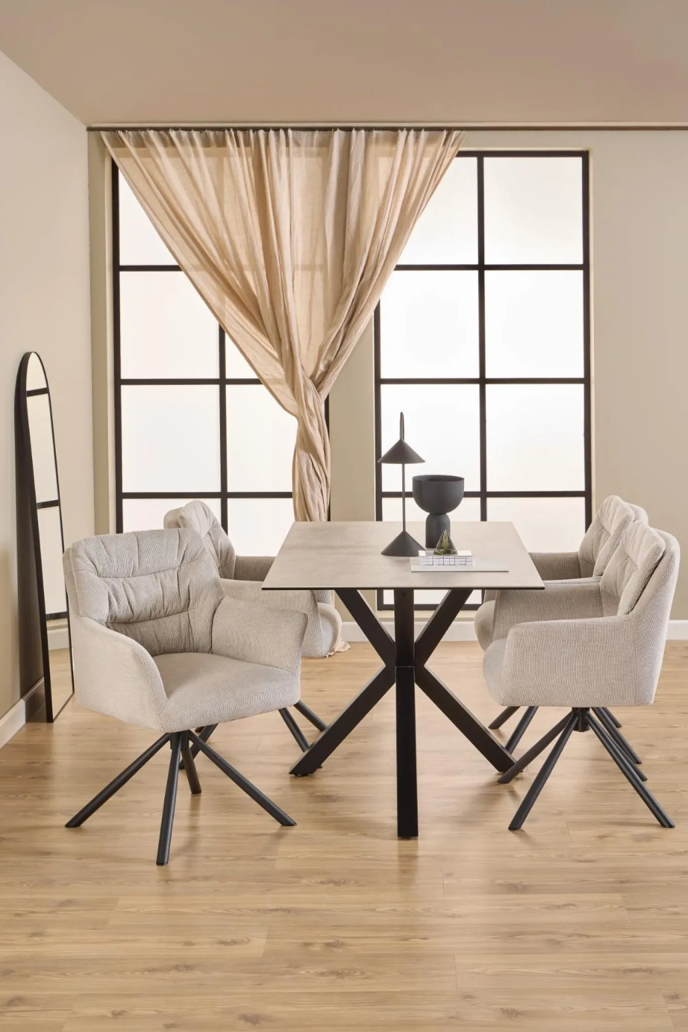 Eettafel Harrie Keramiek Grijs Anista 135cm - Giga Living