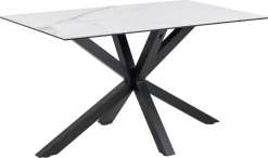 Eettafel Harrie Keramiek Wit Akranes 135cm - Giga Living