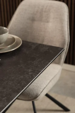 Eettafel Harrie Keramiek Zwart Fairba 135cm - Giga Living