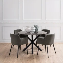 Eettafel Harrie Marmer Bruinemperador Ø120x75,5cm - Giga Living