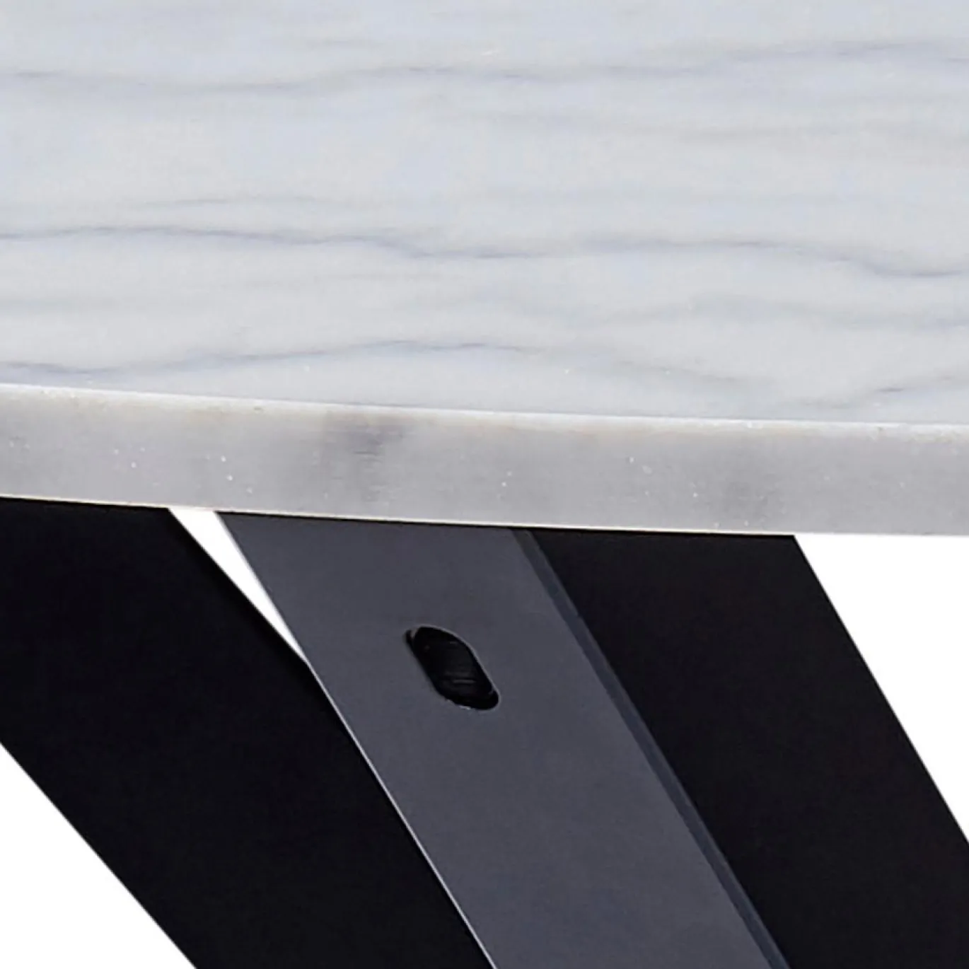 Eettafel Harrie Marmer Wit Guangxi Ø110x75,5cm - Giga Living