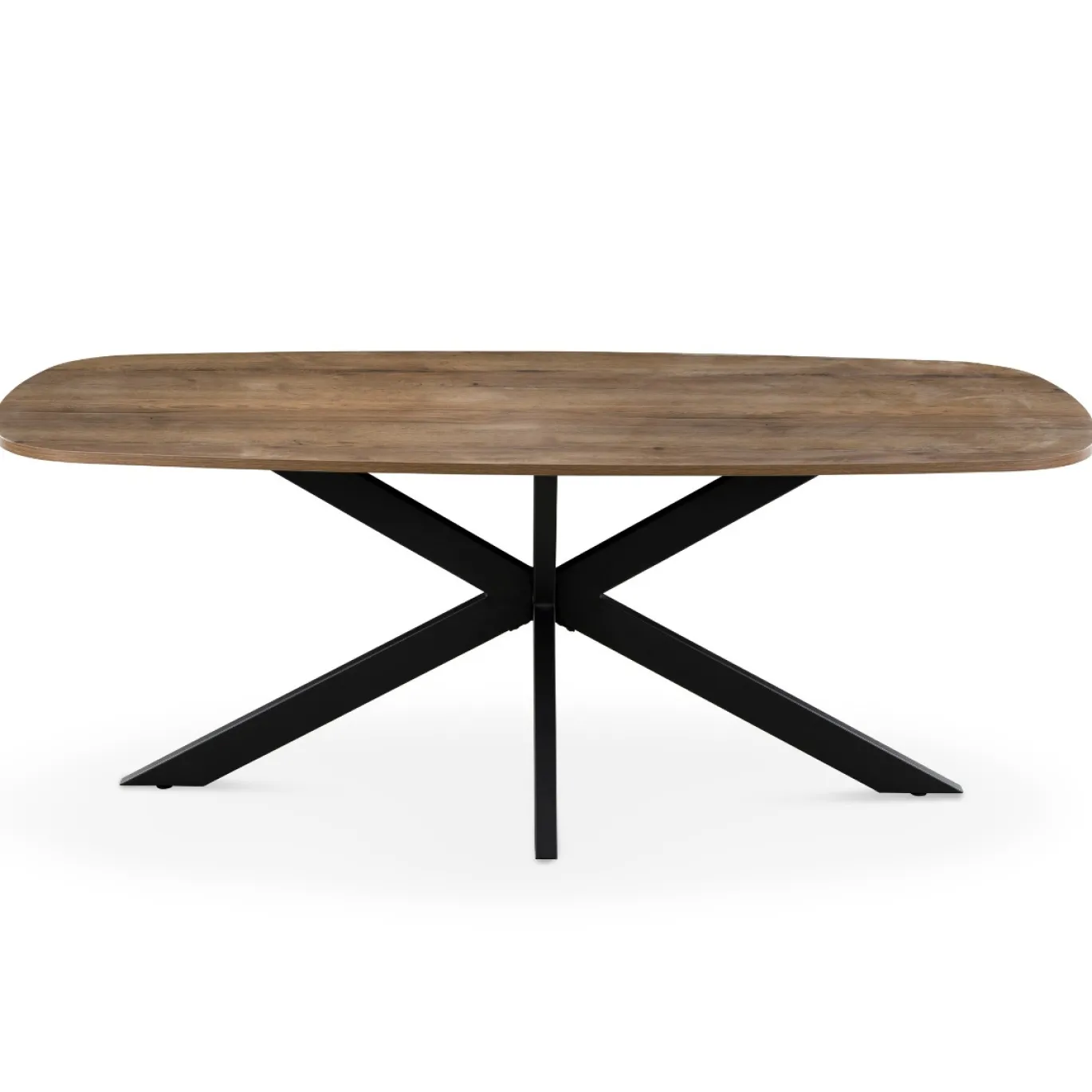 Eettafel Jaimy Donkerbruin Deens Ovaal 200cm - Giga Meubel