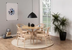 Eettafel Janine Rond MDF Lichtbruin Ø105cm - Giga Living