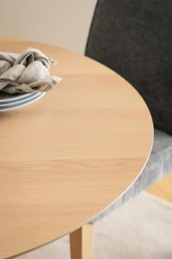 Eettafel Janine Rond MDF Lichtbruin Ø105cm - Giga Living