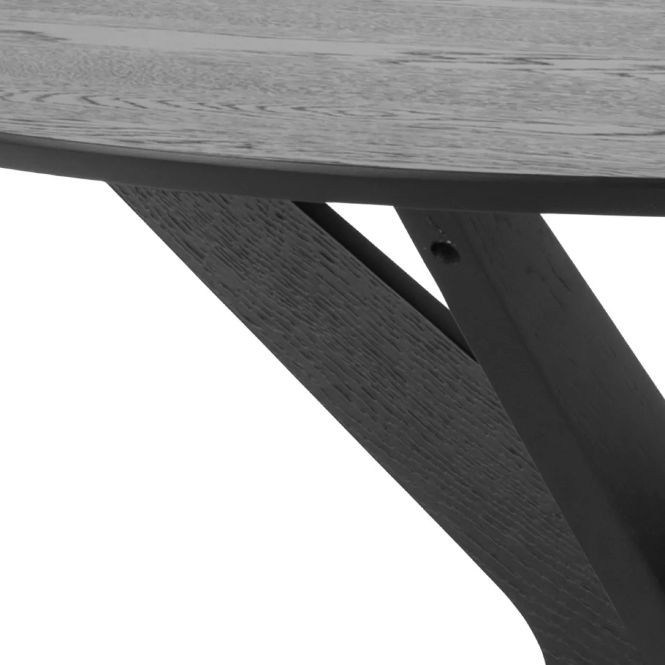 Eettafel Janine Rond MDF Zwart Ø105cm - Giga Living