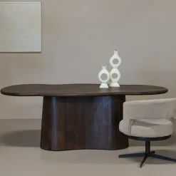 Eettafel Jessie Organisch Walnoot 220cm - Giga Meubel