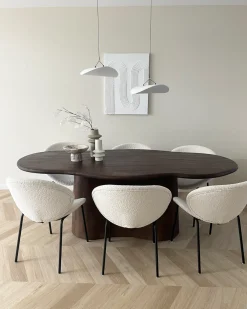 Eettafel Jessie Organisch Walnoot 220cm - Giga Meubel