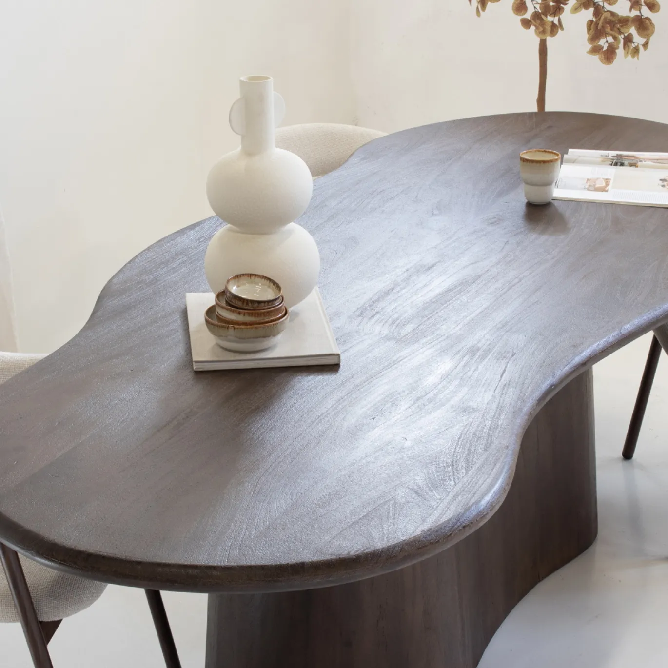 Eettafel Jessie Organisch Walnoot 220cm - Giga Meubel