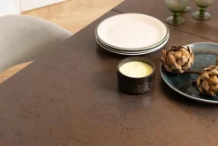 Eettafel Jorvik Keramiek Bruin Lemco 168/210cm - Giga Living