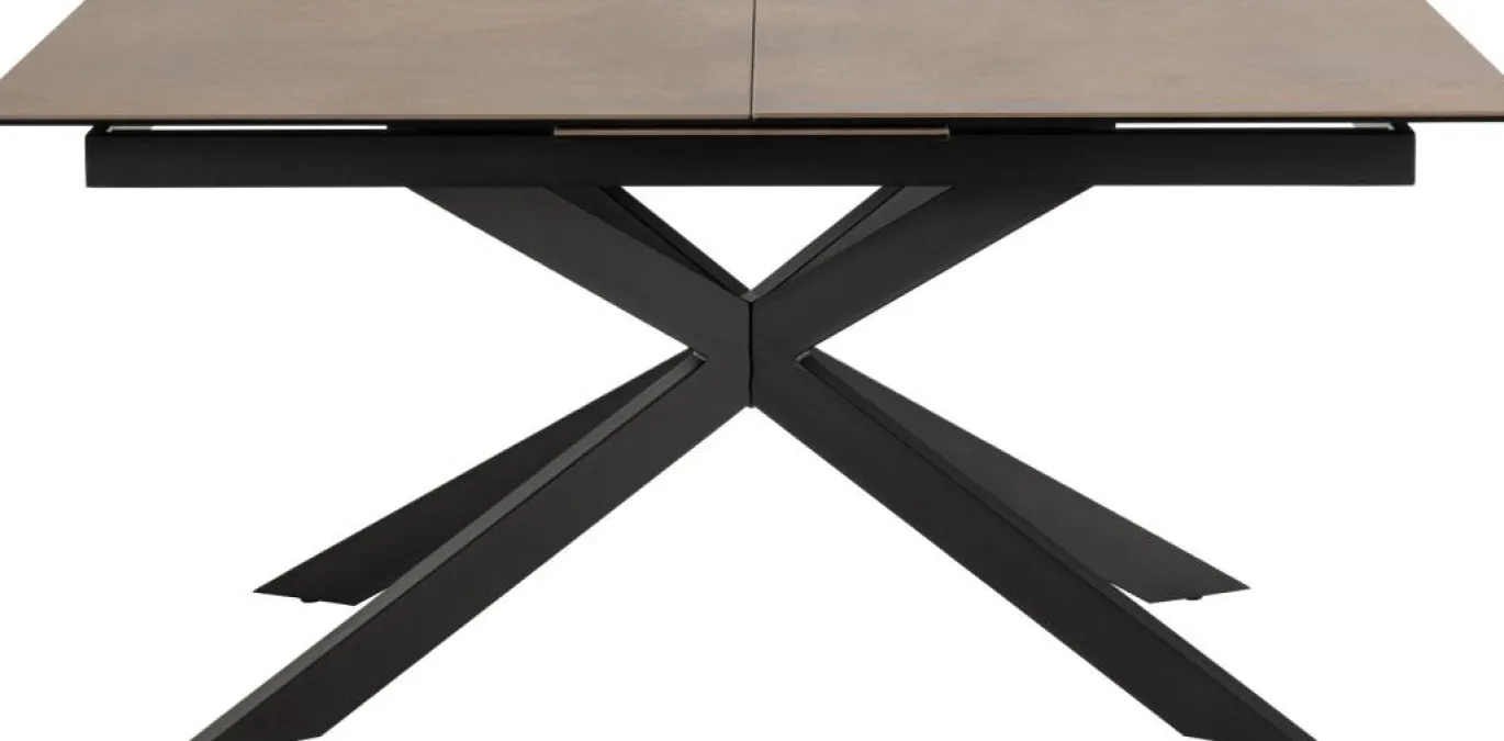 Eettafel Jorvik Keramiek Bruin Lemco 168/210cm - Giga Living