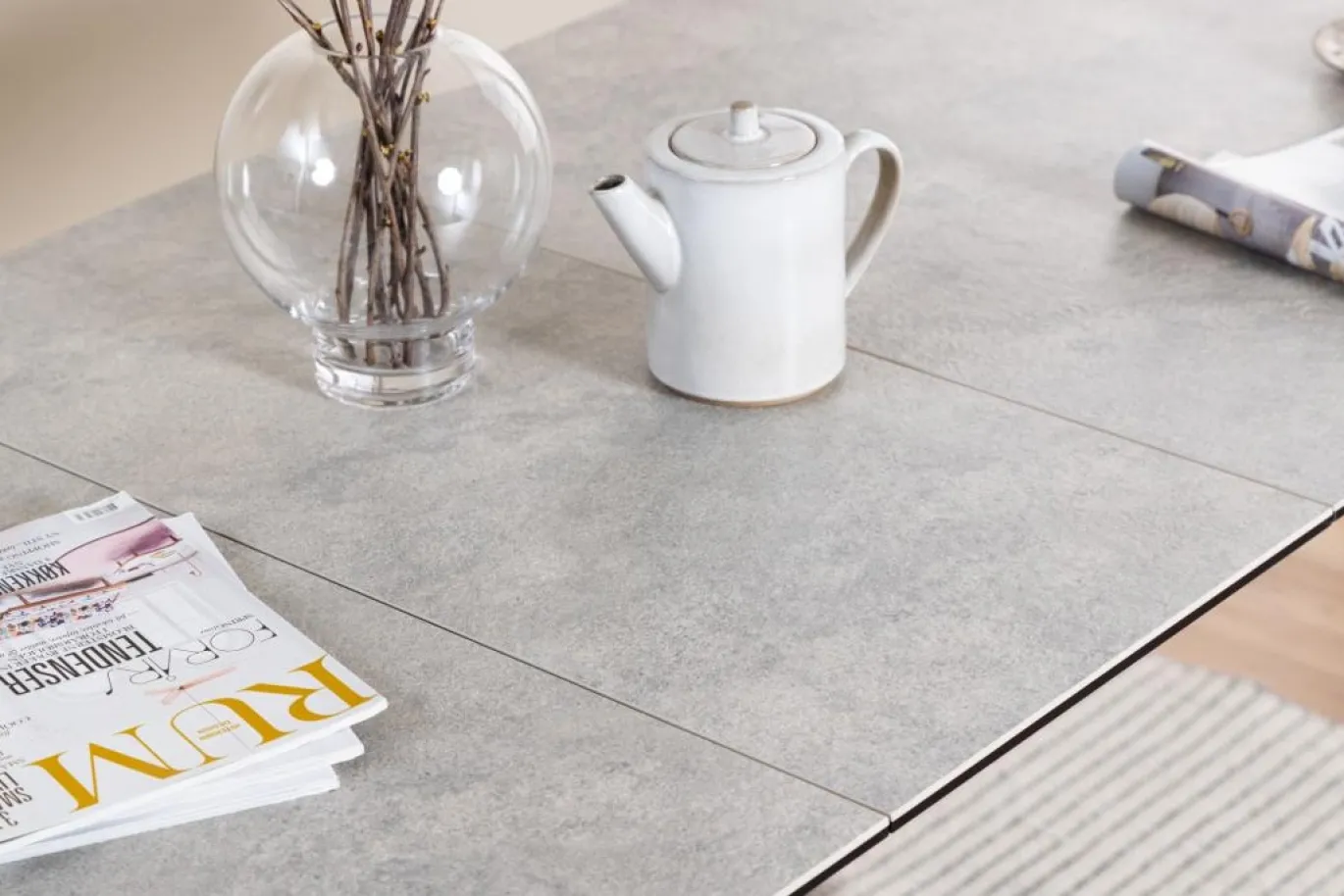 Eettafel Jorvik Keramiek Grijs Anista 168/210cm - Giga Living