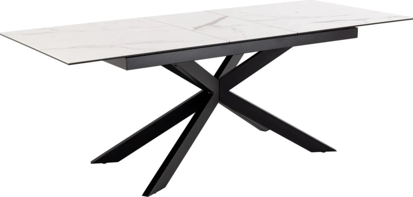 Eettafel Jorvik Keramiek Wit Akranes 168/210cm - Giga Living