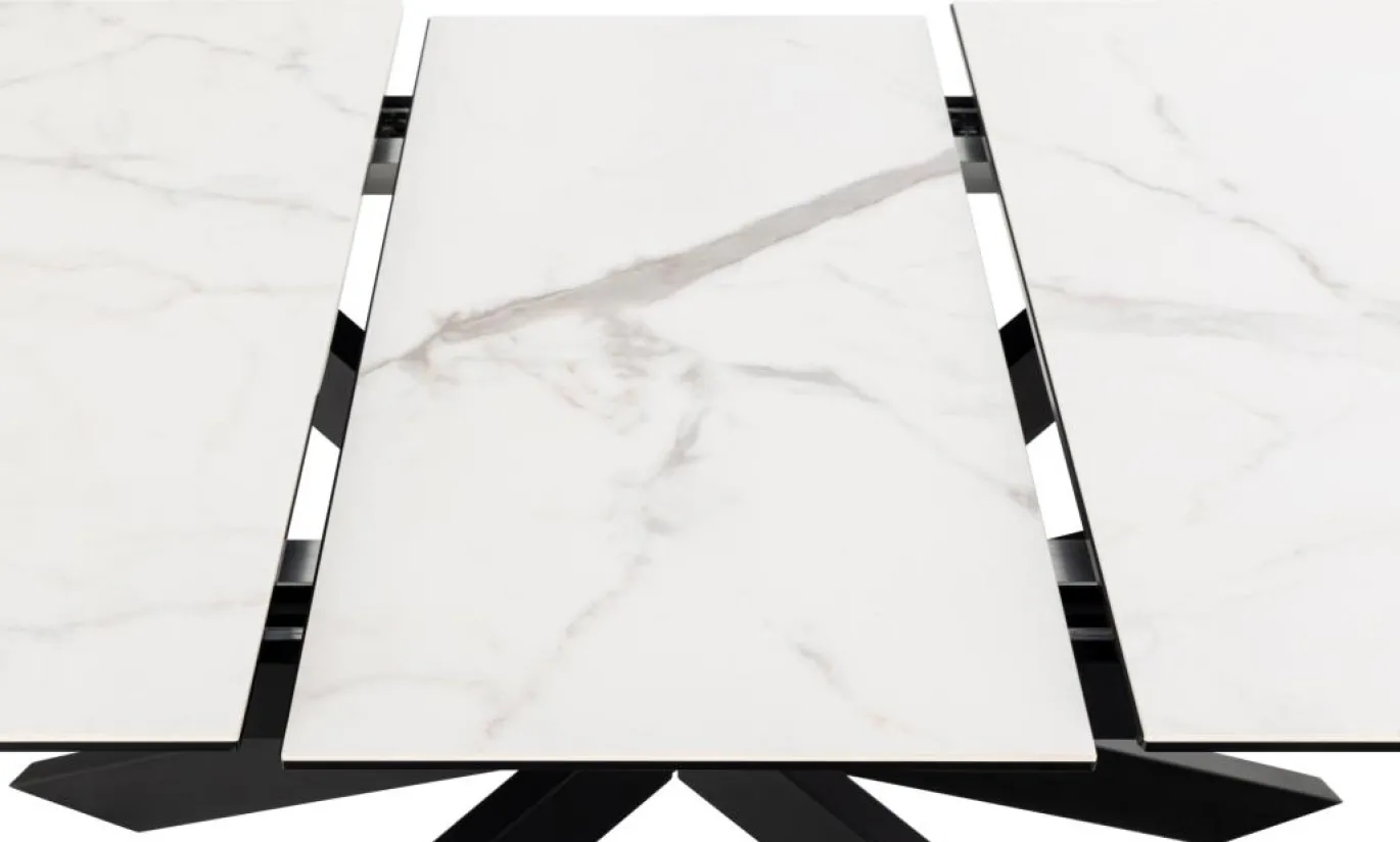 Eettafel Jorvik Keramiek Wit Akranes 168/210cm - Giga Living