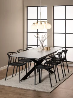 Eettafel Jorvik Keramiek Wit Akranes 168/210cm - Giga Living