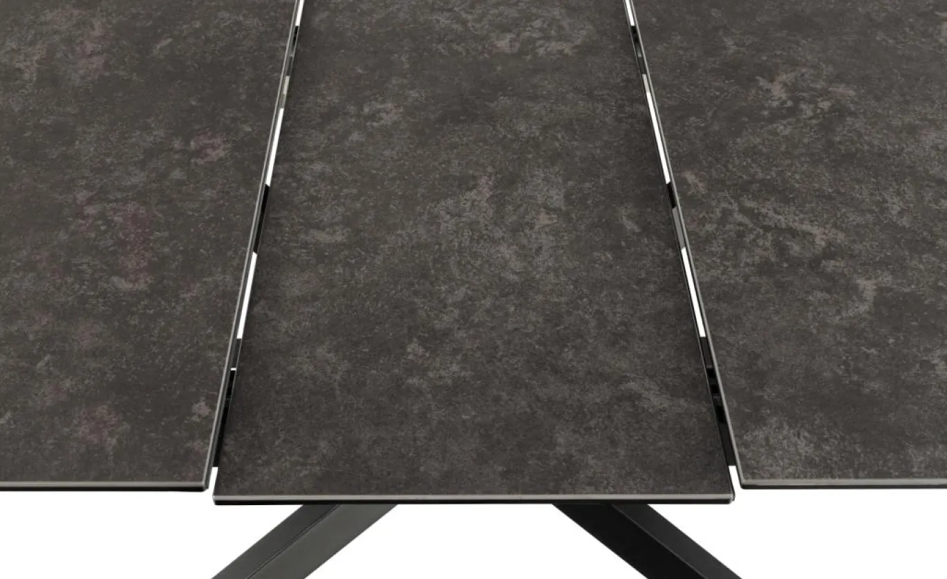 Eettafel Jorvik Keramiek Zwart Fairba 168/210cm - Giga Living