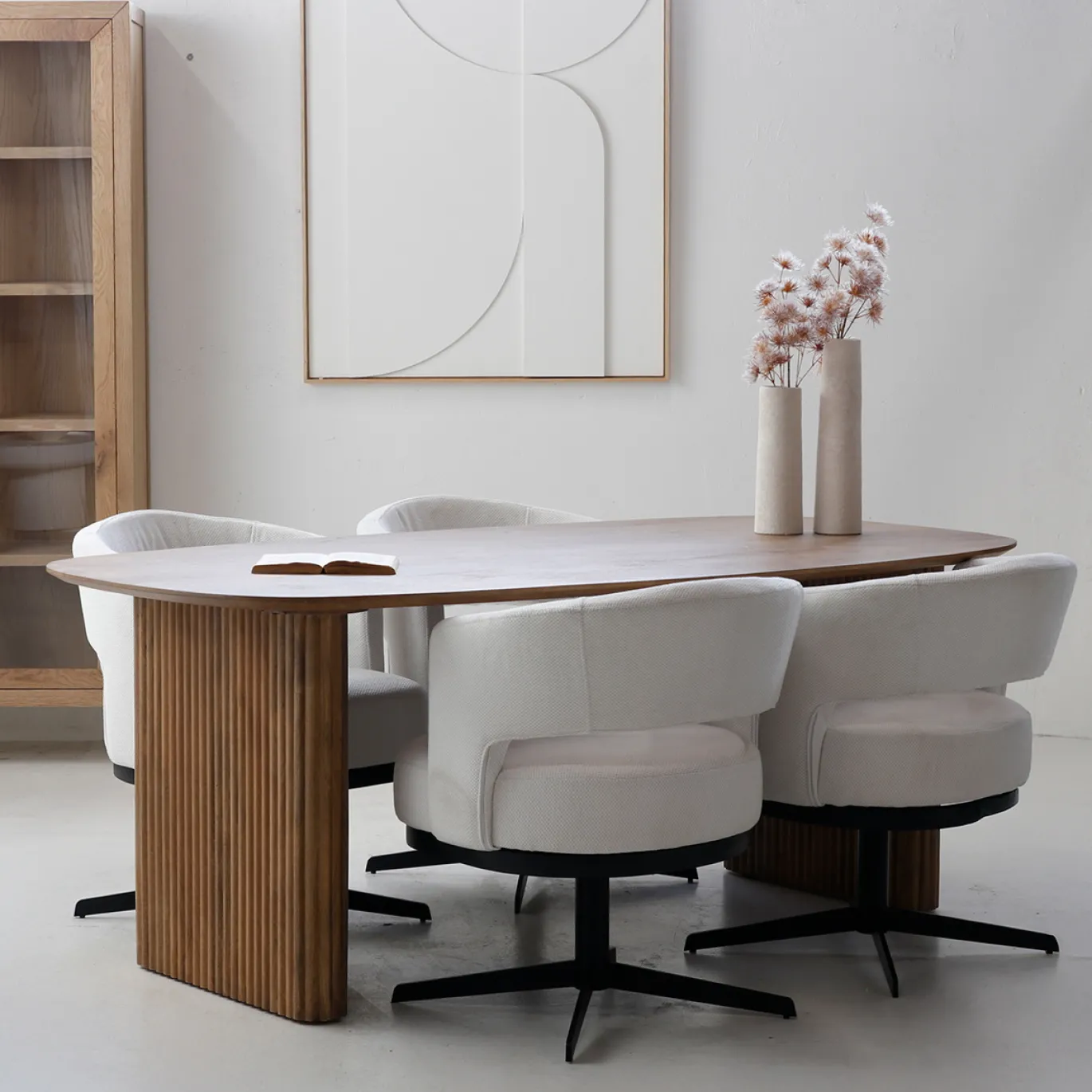 Eettafel Juro Naturel Deens Ovaal 240cm - Giga Meubel