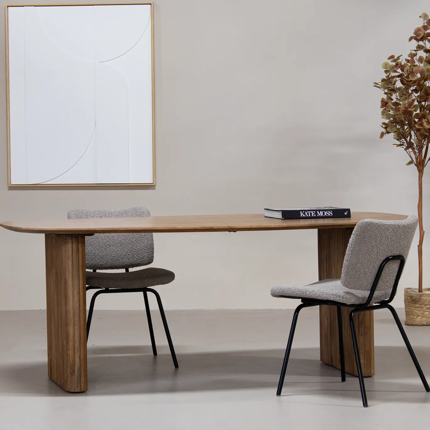 Eettafel Juro Naturel Deens Ovaal 240cm - Giga Meubel